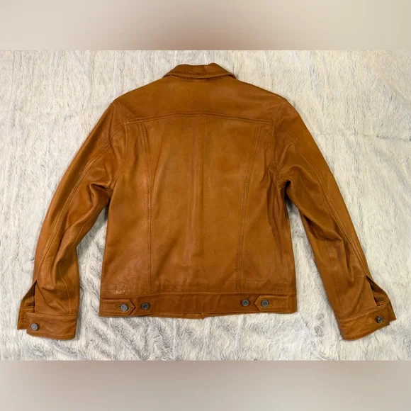 Lucky Brand Women's Tan Leather Jacket - Picture 3 of 6